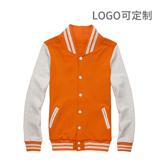 480gCVC 棒球服 夹克衫 长袖卫衣LOGO可定制