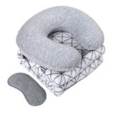 藝色 ES-L413 貼心旅途三件套 毛毯充氣枕眼罩旅游便攜三件套
