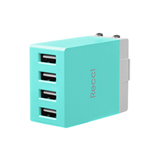 Recci 銳思魔方充電器 4U （充電插頭）綠色