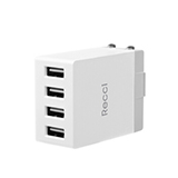 銳思（Recci） 魔方充電器 4U （充電插頭）白色