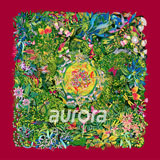 奥罗拉（aurora）舞蹈的绿桑蚕丝丝巾110*110cm  B0-003