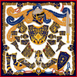 奧羅拉（aurora）騎士桑蠶絲絲巾90*90cm  B1-117