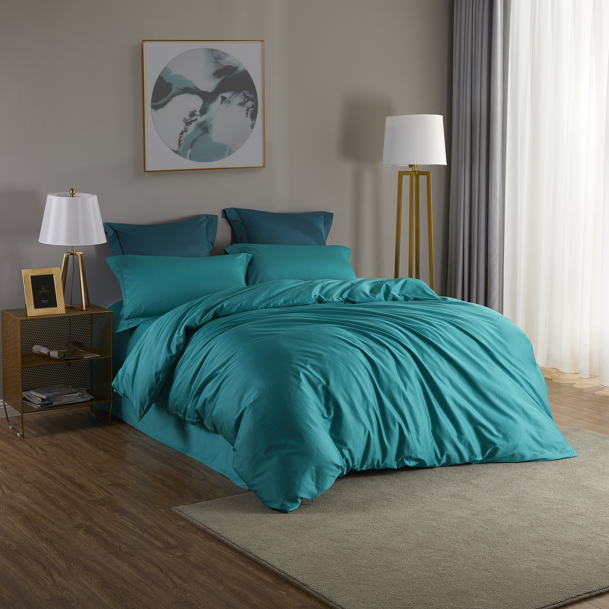 罗莱家纺简粹贡缎四件套  