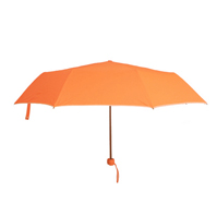 雨中鸟橙色晴雨伞折叠包边伞三折雨伞