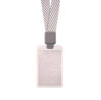 卡德仕高檔時尚胸卡證件套IC/ID 白色卡套 伸縮扣掛繩