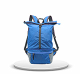 KOROVO 殼羅沃藍色炫彩多功能折疊背包