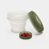 KOROVO/壳罗沃 军绿色便携硅胶水杯 JX8601 创意时尚折叠收纳杯 水杯药盒