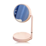 化妝鏡臺燈可充電梳妝臺式公主鏡簡約便攜式折疊LED閱讀燈補光鏡