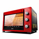 Midea/美的 上下獨立控溫 多功能烘焙家用電烤箱 T3-321C紅色