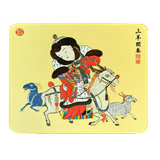 絲綢之路《三羊開泰》絲綢藝術鼠標墊絲綢彩印 新年禮品