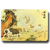 絲綢之路《開泰圖》絲綢藝術鼠標墊 絲綢彩印 送禮佳品
